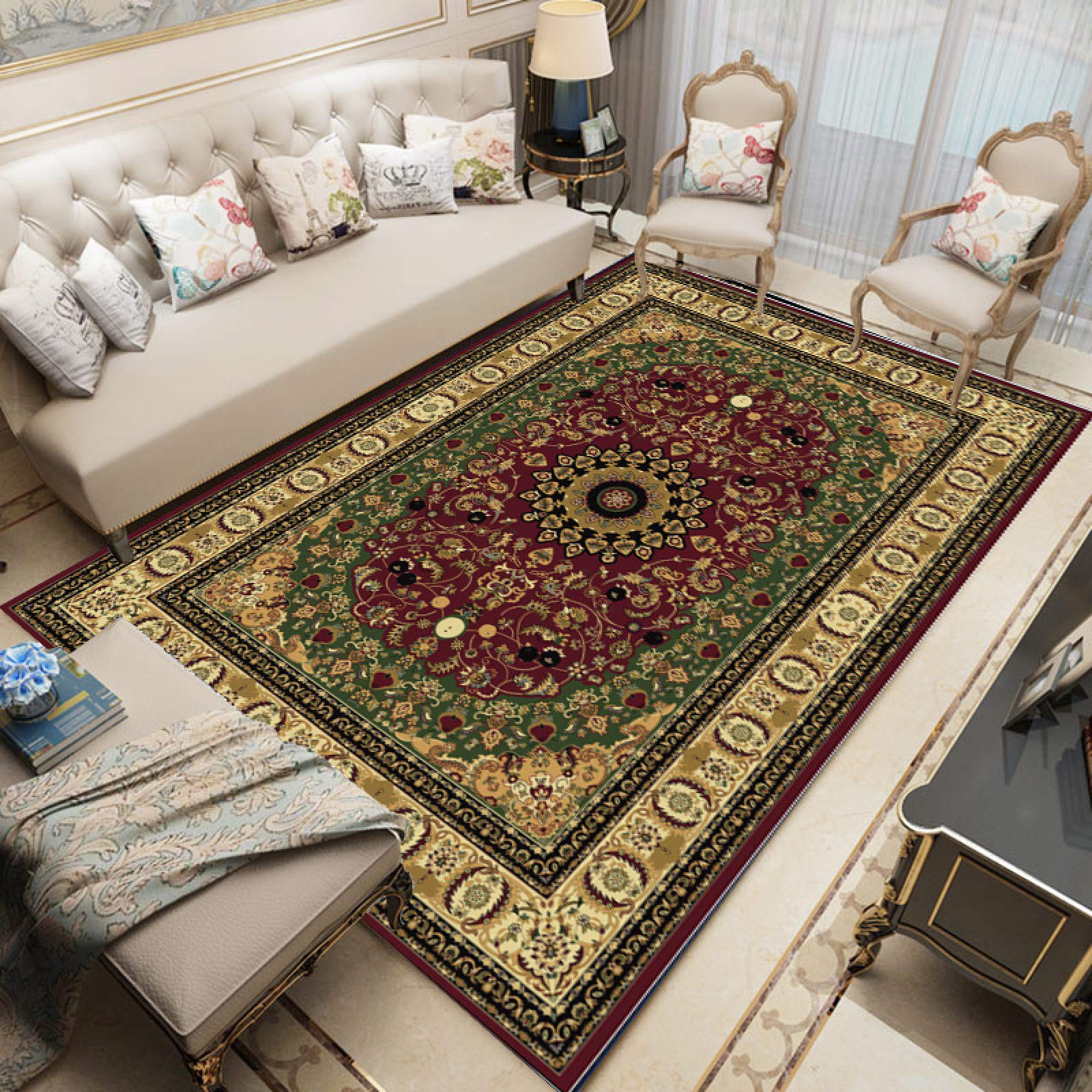 Grand tapis traditionnel d'Europe du Nord 180x280 cm vintage pour votre salon