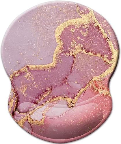 Miniatura 52 de Alfombrilla para mouse con soporte de muñeca, alfombrilla antideslizante para mouse para oficina, computadora, laptop y Mac, duradera, cómoda y 05