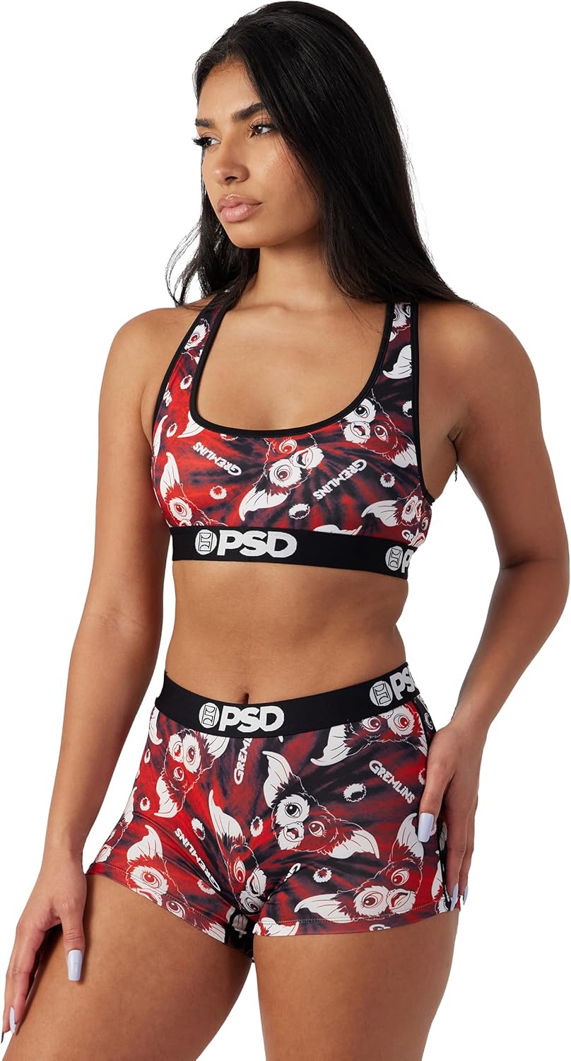 PSD Women's Gremlins Dye Sports Bra, Multi, L