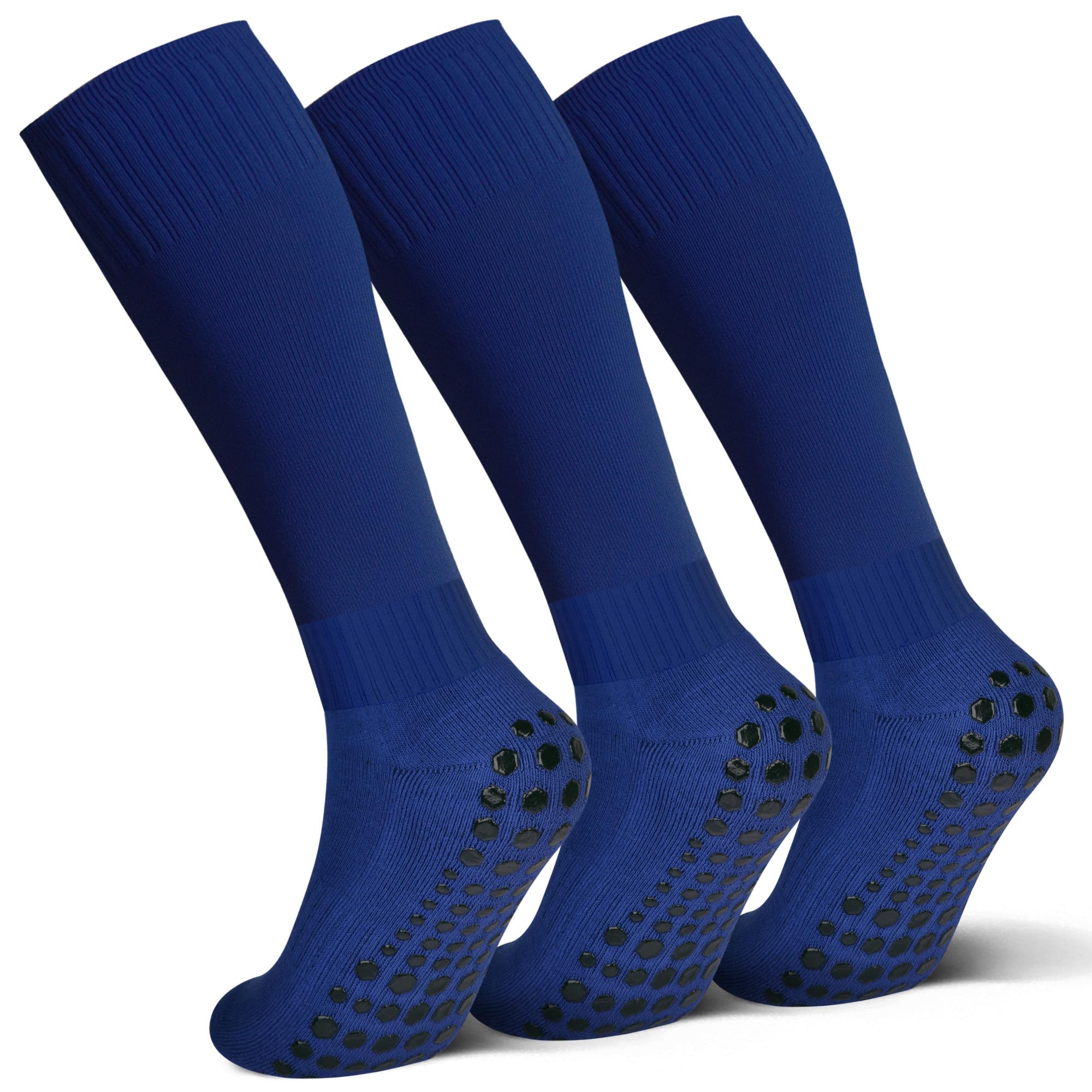 Raigoo Grip Non Slip Socks,Soccer Softball Baseball Football Socks for Boys and Girls Ages 4 to 16 Knee High Non Skid