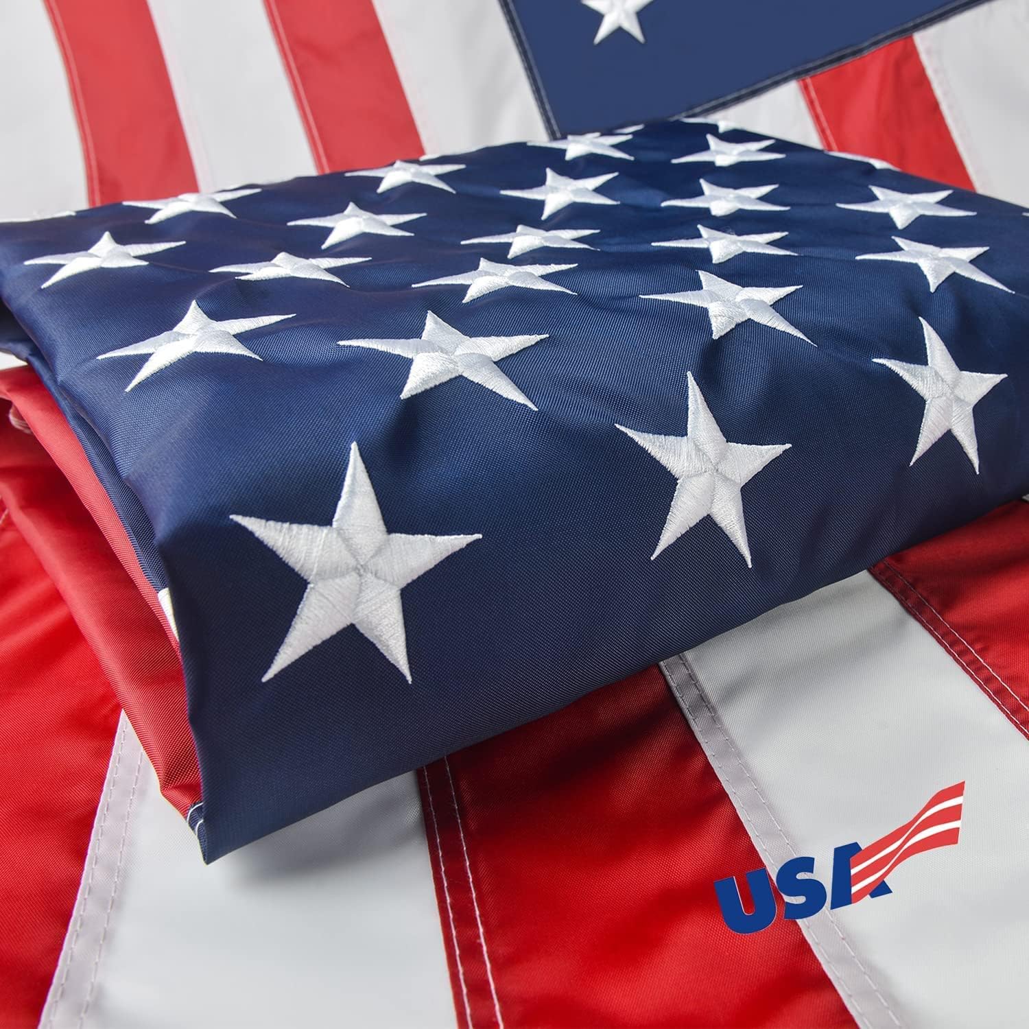 American Flags for Outside 8x12, US Flag Outdoor Heavy Duty, Embroidered Stars/Sewn