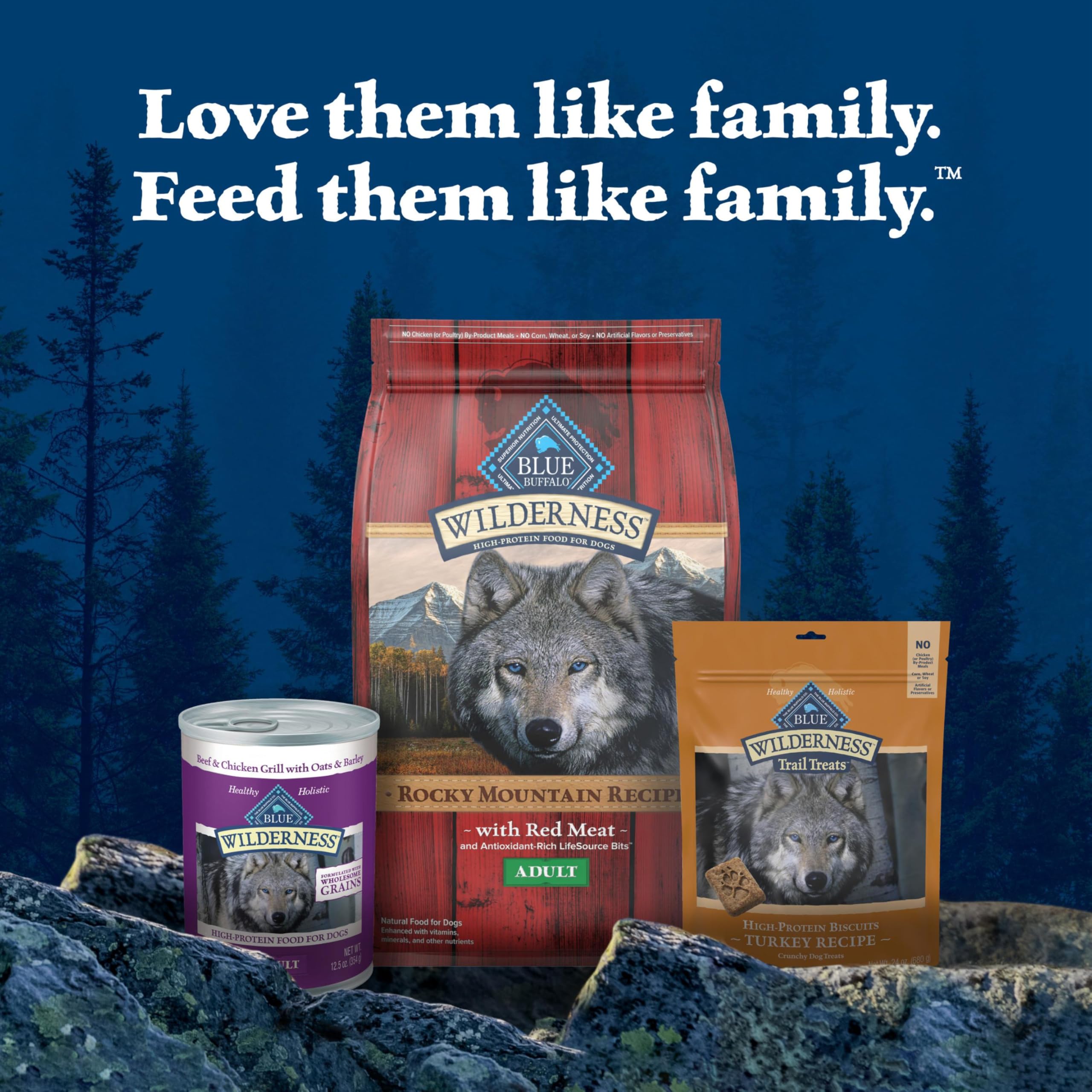 Blue Buffalo Wilderness Trail tratta biscotti per cani ad alto contenuto proteico senza cereali, dolcetti croccanti per cani, ricetta tacchino, sacchetto da 24 once