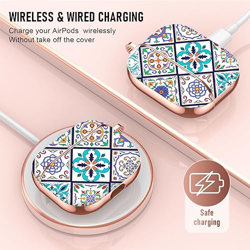 Miniatura 3 de Maxjoy Funda para AirPods de 3 generación, diseño único, funda protectora dura a prueba de golpes para Airpods 3 con llavero compatible con Apple