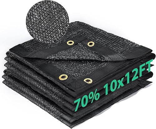 Miniatura 13 de Kesfitt Tela de sombra 40% para jardín, red resistente para el sol, lona de malla de 3 x 10 pies con material de polietileno de alta densidad