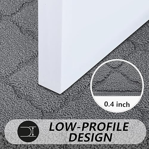 Miniatura 10 de Tapete para interiores, tapete para puerta delantera, 20 x 32 pulgadas, parte trasera de goma absorbente, antideslizante, lavable a máquina,