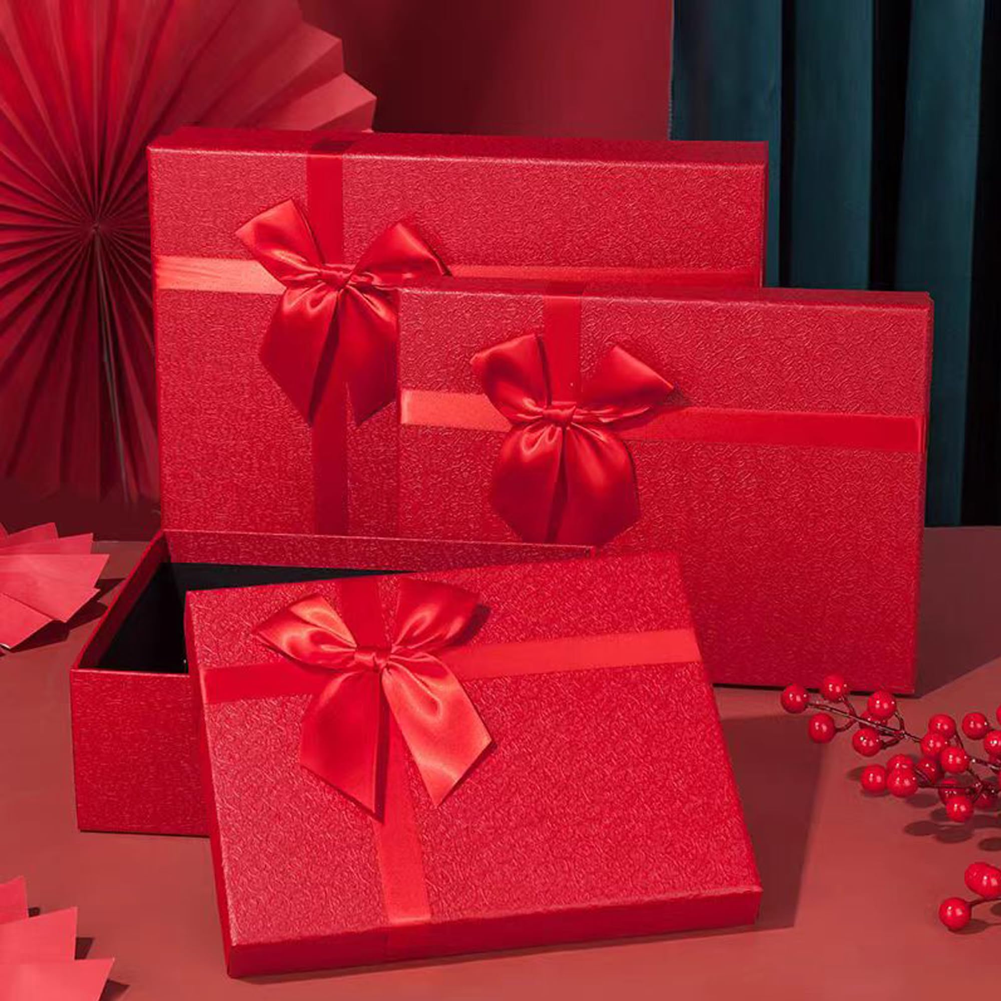 90 Meter Red Satin Ribbon, 20mm Polyester Ribbon for Gift Wrapping Bows Crafting Valentines Decoration Wedding Party - Image 4