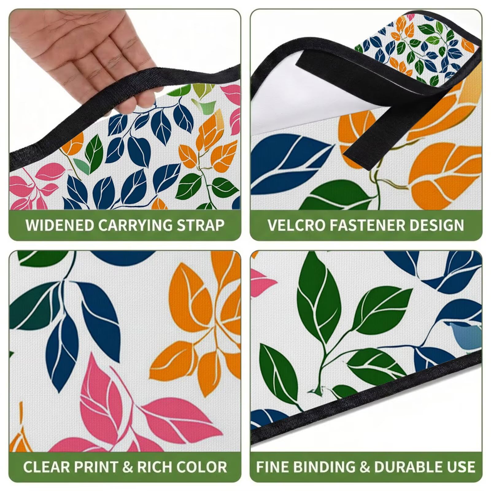 Couverture Pique Nique Grande 200x300cm,Outdoor Couverture Imperméable,Pliable Tapis de Plage Dos en PVC,Picnic Blanket pour Camping Accessoires,Jardin,Parc - en Automne,Les Feuilles (4) UZ-108