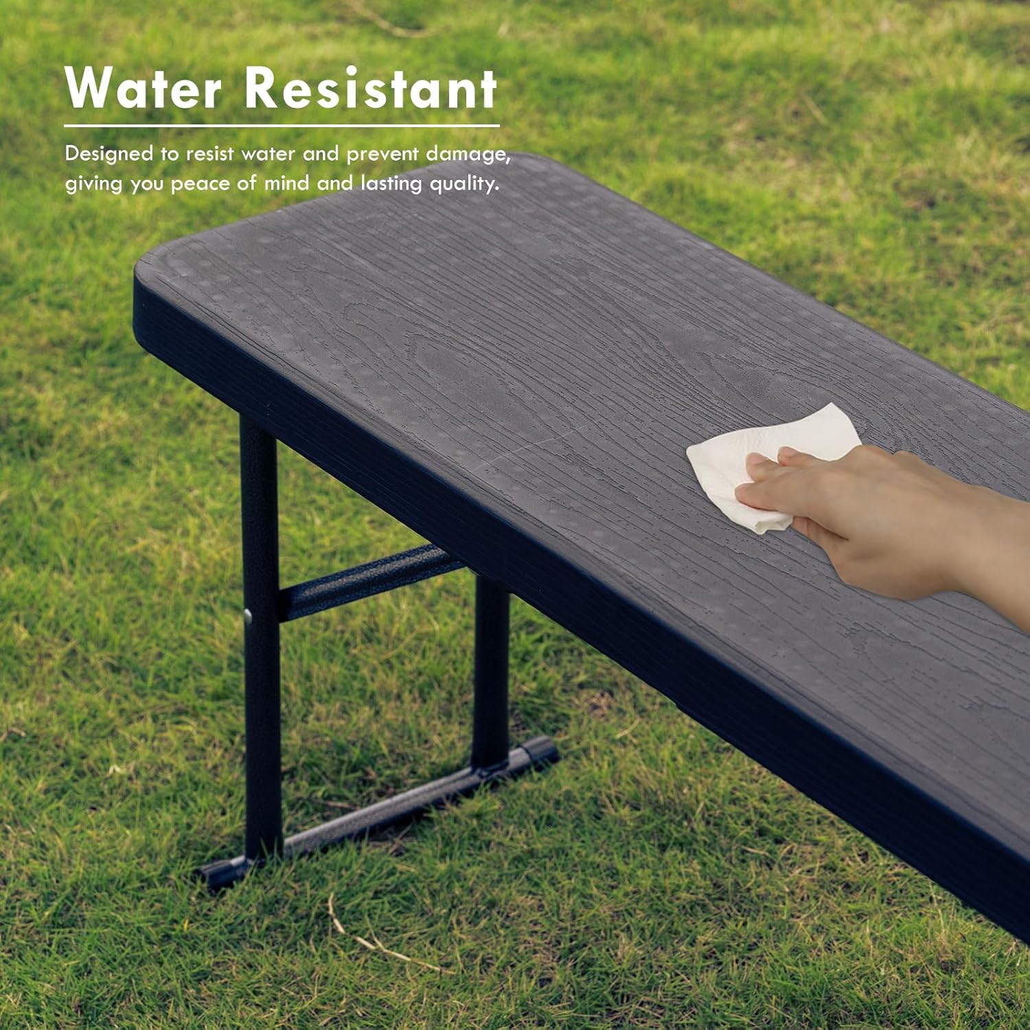 Folding Benches 6ft 2 Pack, Durable Foldable Bench for Indoor and Outdoor Use, Ideal Folding Benches for Picnic Camping Garden - Lightweight Compact Easy Storage