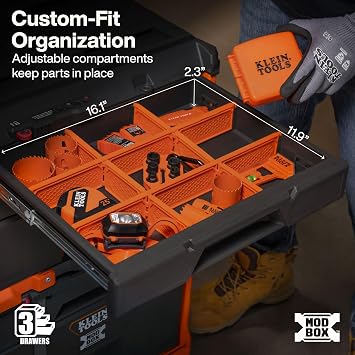 Klein Tools 54723MB MODbox Multi-Depth Three-Drawer Box