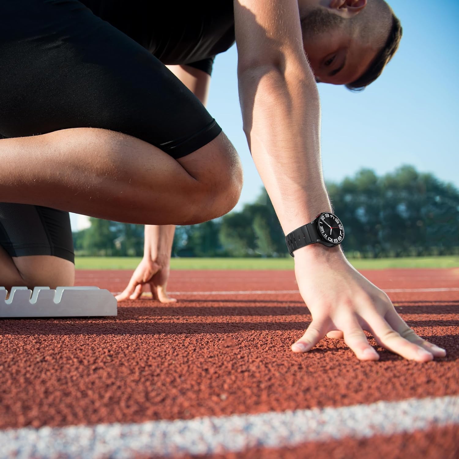 Rugged Silicone Band for Samsung Galaxy Watch 7 6 5 4 FE Band 40mm 44mm/Galaxy Watch 6 Classic 47mm 43mm/Watch 4 Classic 46mm 42mm Men Women, Two-tone No Gap Sport Bands for Samsung Watch 5 Pro 45mm - Image 2