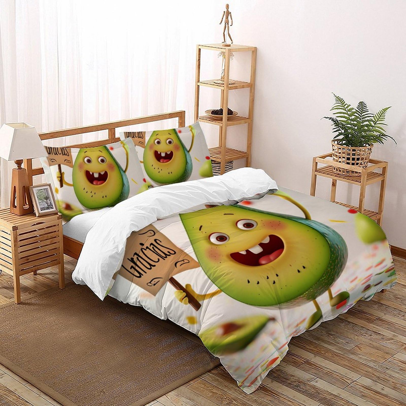 Parure de lit fées pour chambre d'enfant et adulte, ambiance féerique avec couette double 200x200 cm