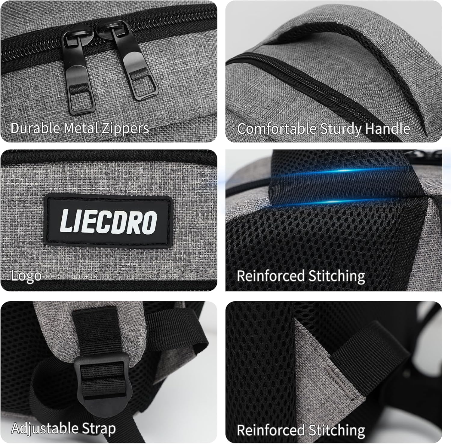 Grey Backpack for Men Women, Backpack for School, School Backpacks for Boys Girls Teens, 15.6 inch Laptop Back Pack with USB Charging Port, Large College Book Bag, Business Work Travel Bookbag - Image 3