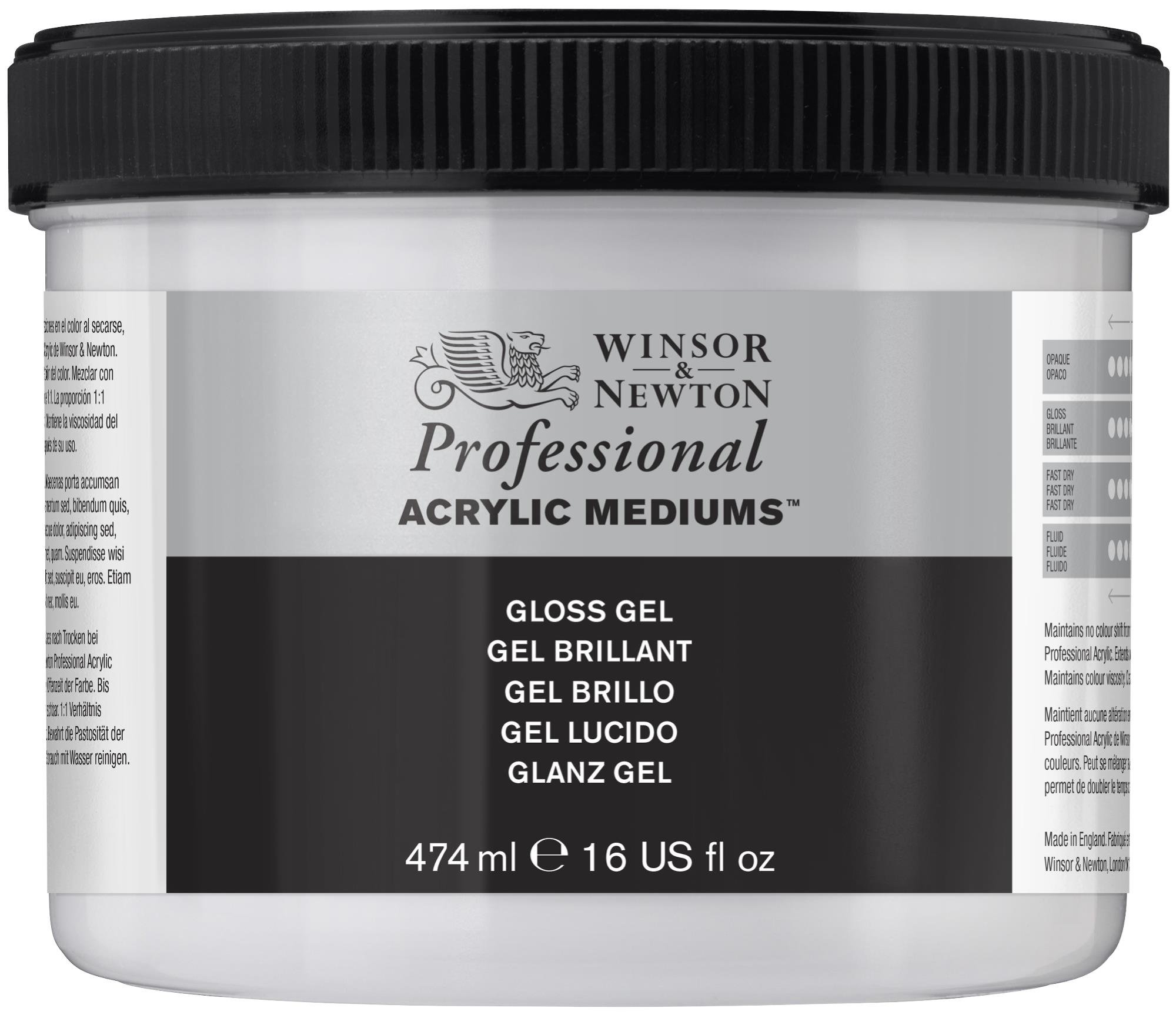 Winsor Newton Professional Acrylic Gloss Gel 474ml
