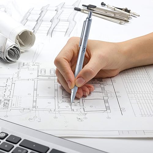 Miniatura 8 de Mr. Pen - Lápiz mecánico de 0.028 in con estuche, lápices de dibujo de metal