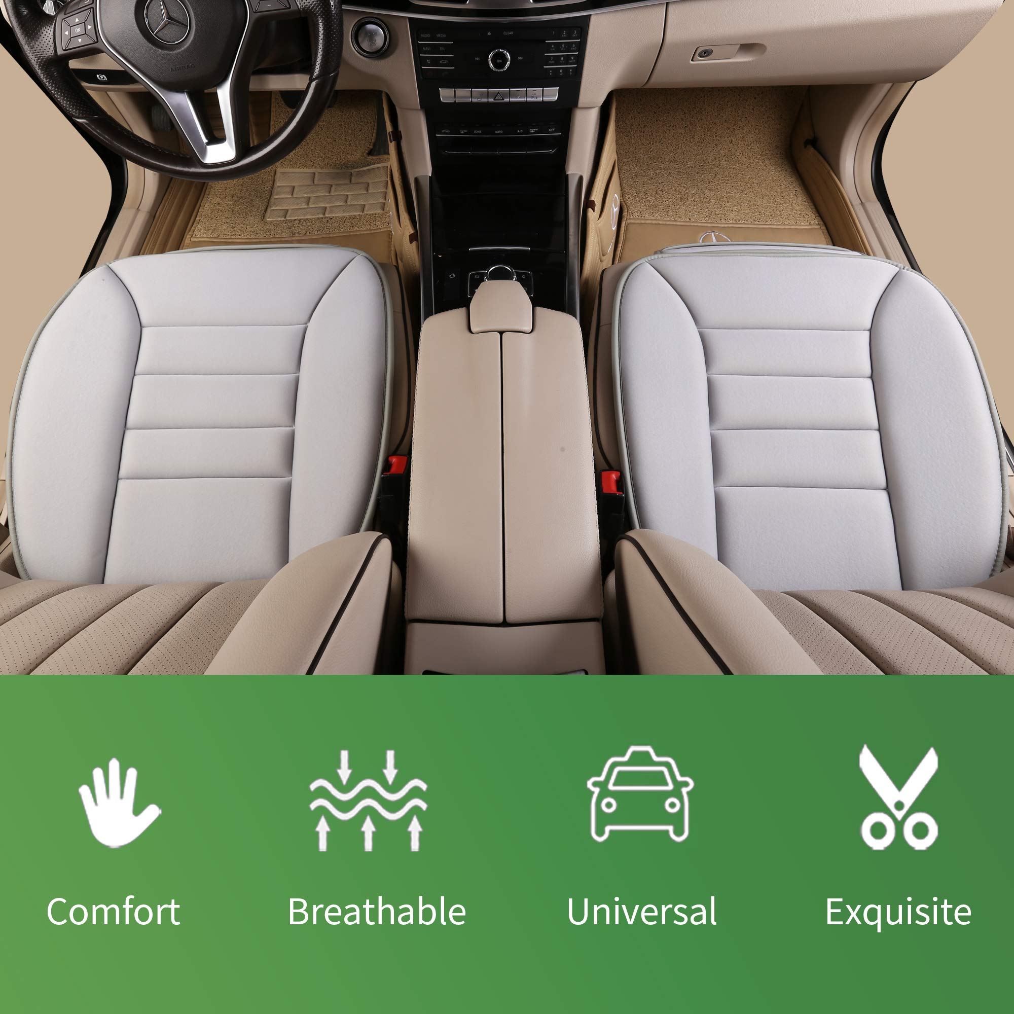 Lofty Aim Cuscino per seggiolino auto, cuscino in memory foam per auto, ufficio e casa (grigio, 1 pezzo).