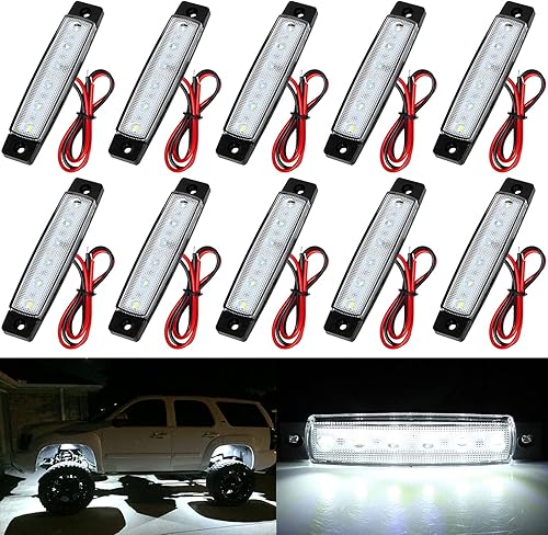 Vista 29 de 10 luces LED de roca, luces de tira, luces de pozo de ruedas, luces interiores exteriores impermeables, kit de subsuelo LED para carrito de golf