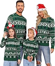 Migcaput Family Christmas Sweater - Knitted Sweater Snowflakes Reindeer for Men, Women and Kids - Couples Christmas Sweaters for Winter 2023 Family Christmas Clothes