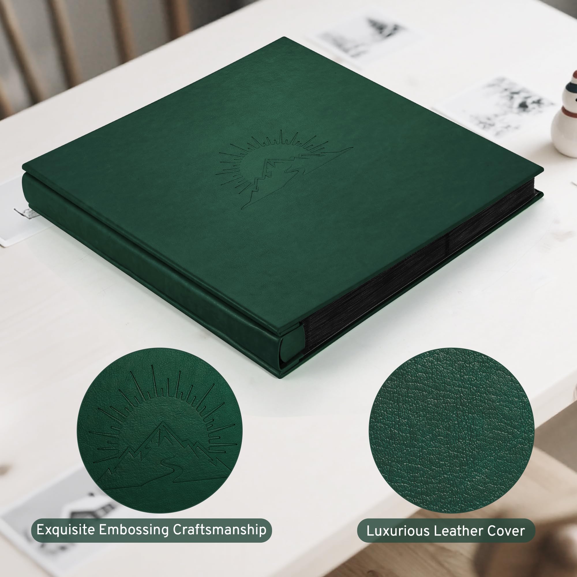 DazSpirit Photo Album 6x4 600 Pockets, Leather Cover with Elegant Embossed Pattern - Image 2