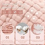 Looxii Muslin Burp Cloths 100% Cotton Muslin Cloths Large 20''x10'' Extra Soft and Absorbent 6 Pack Baby Burping Cloth for Boys and Girls Gradient Pink