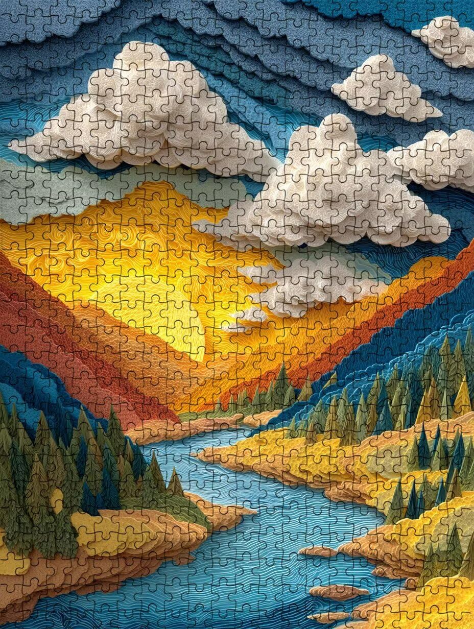Sky Forest Puzzle 2000 Pezzi, 3D Puzzle per Adulti Impegnativo, Educa Puzzles Artistico, Divertente E Stimolante Puzzles Decorativo per La Famiglia, Regalo e Decorazione Pareti FNKL6-987