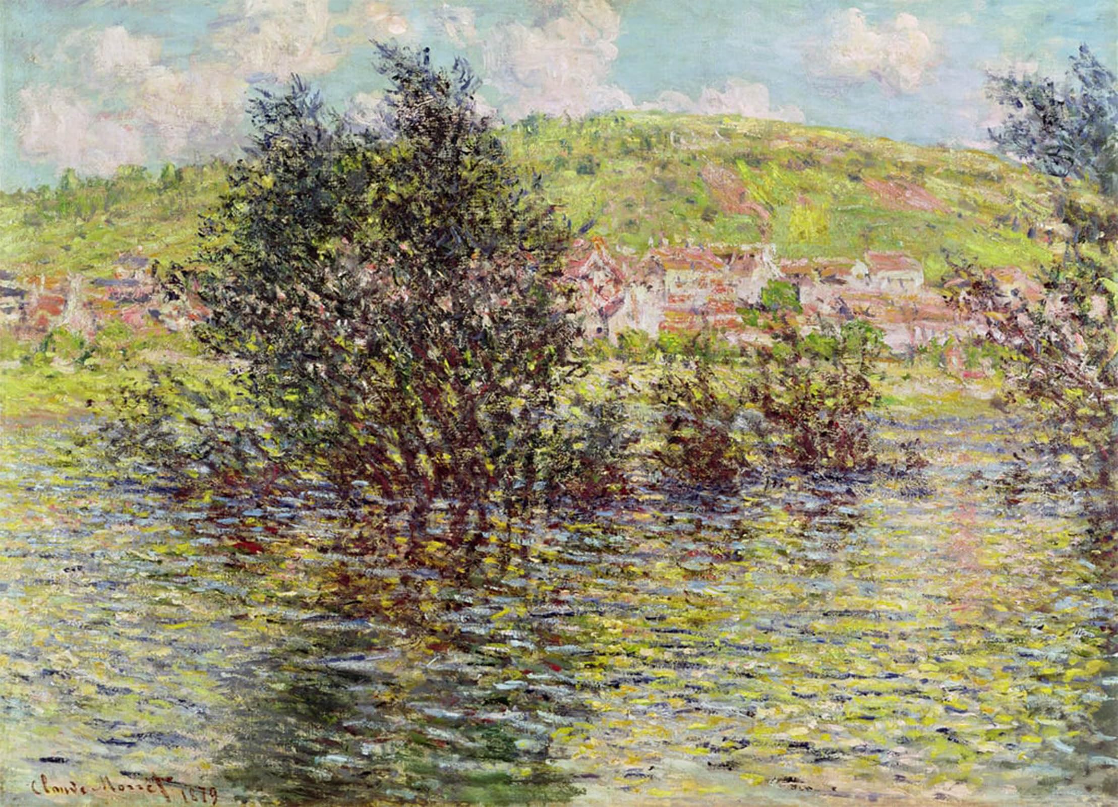 POSTERIIk Vintage Print Pop Art Landscape Artwork Vetheuil View From Lavacourt by Claude Monet Art Prints for Office Home Decor 60x90cm