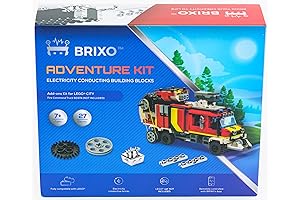 Conductive Chrome-Plated Building Bricks Kit for LegoCity Fire Command Unit