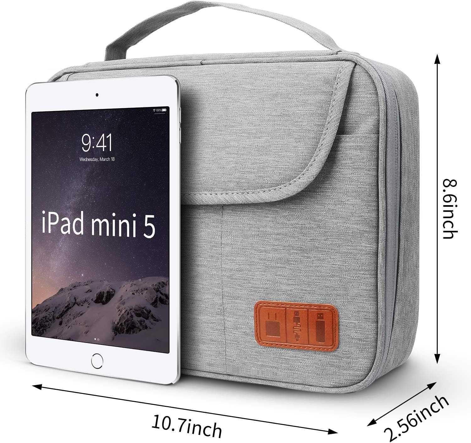 Cable Organizer Bag, Electronic Accessories Storage Case, Travel Pouch for Cables, Chargers, USB, Power Bank, Hard Drives, Large Cord Organizer for Electronics, DJ, Musicians, Home and Office