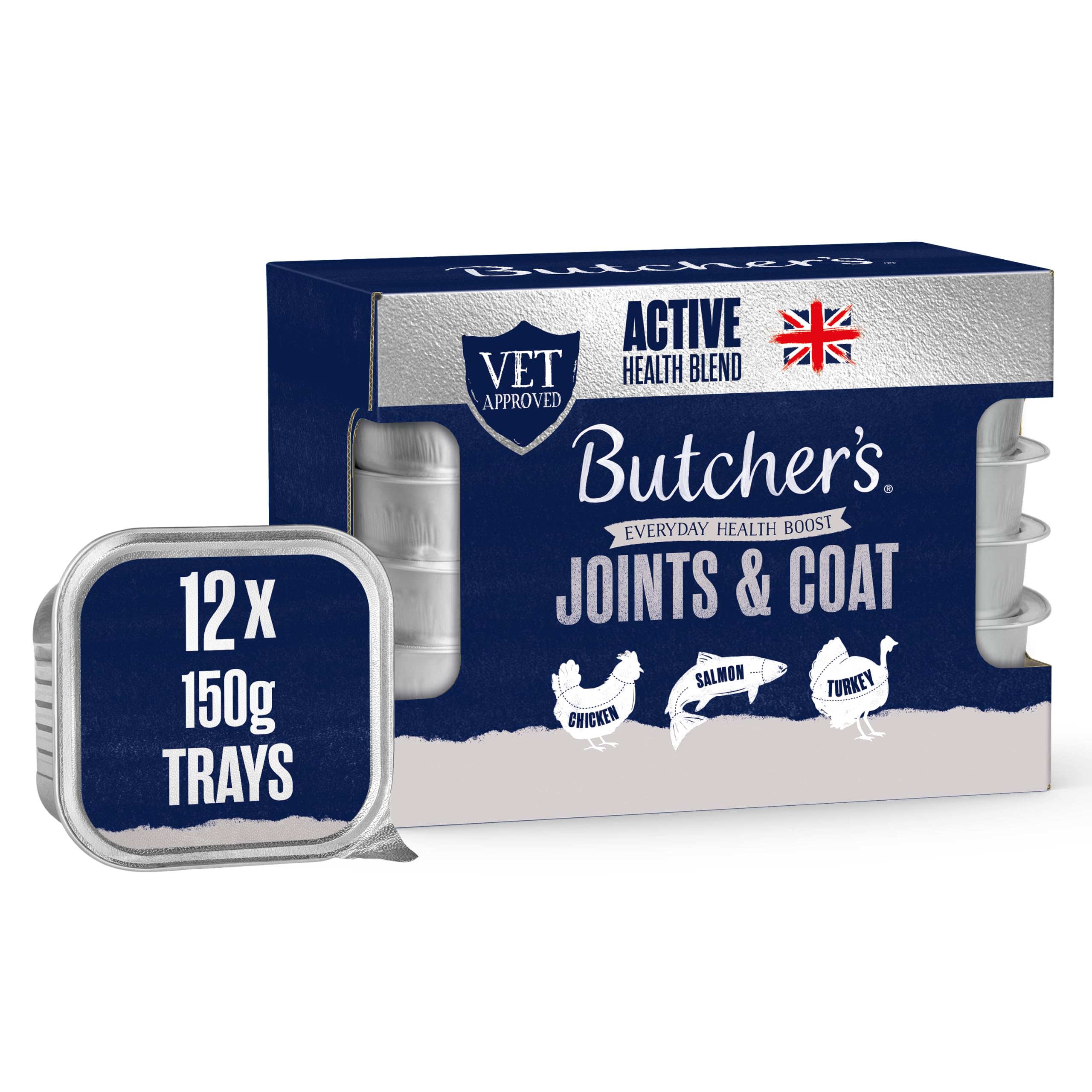 Butcher's Complete Wet Tray Adult Dog Food Joint & Coat Pack 12x150g
