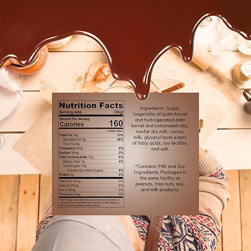 Miniatura 2 de Kidu Obleas de chocolate derretidas de despensa a granel en bolsa resellable (leche, 1 libra)