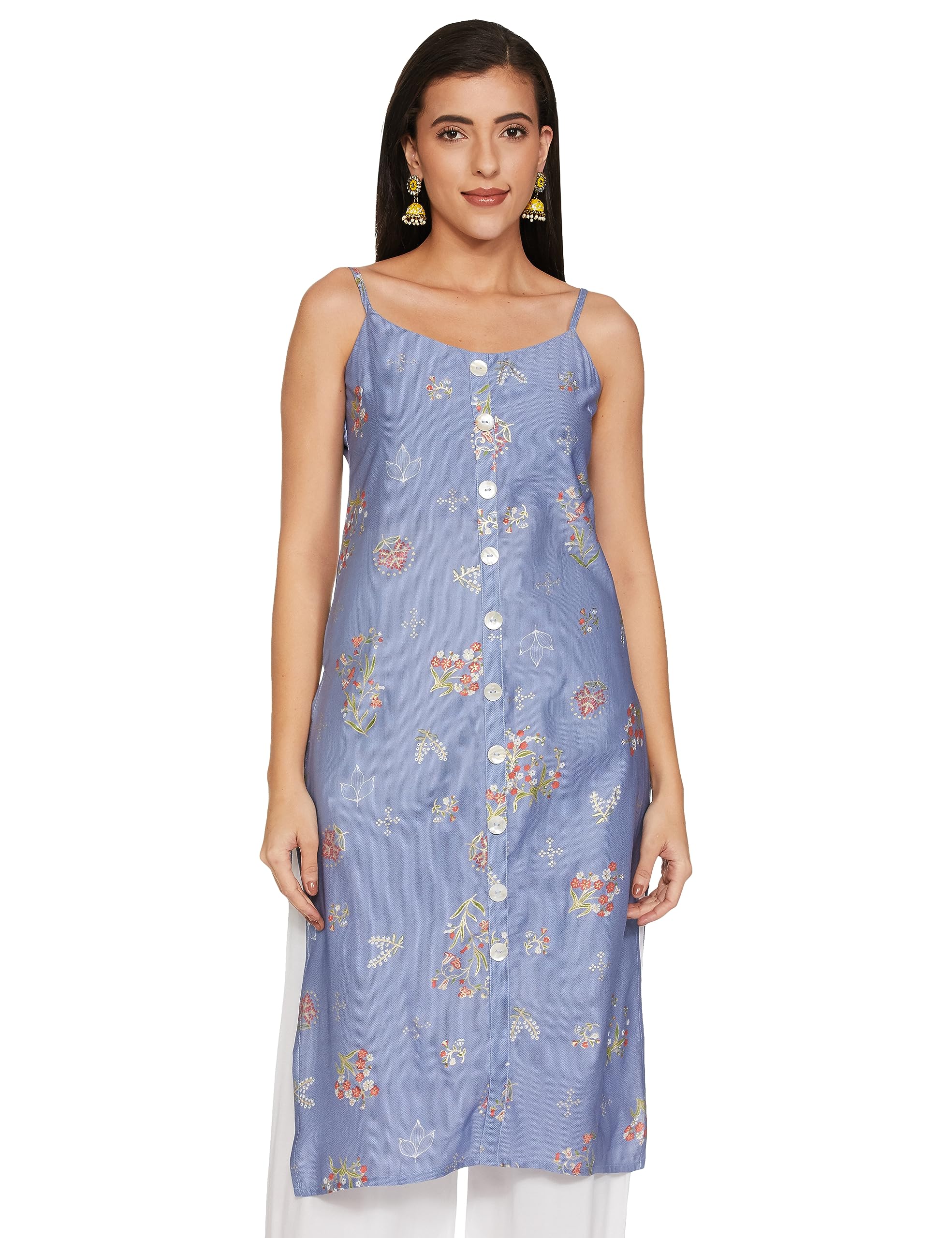 Ketch Polyester Women's Regular Fit Printed Sleeveless Kurta in multi