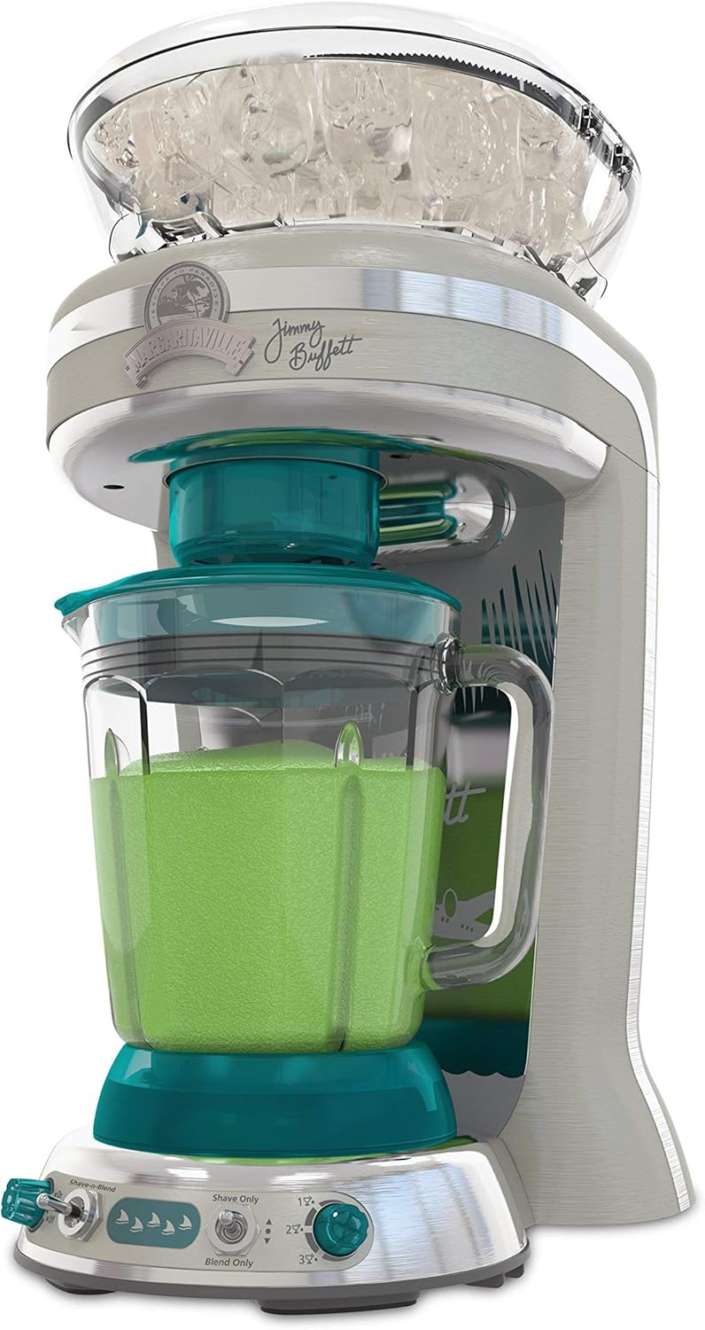Margaritaville Frozen Concoction Maker with green drink in pitcher