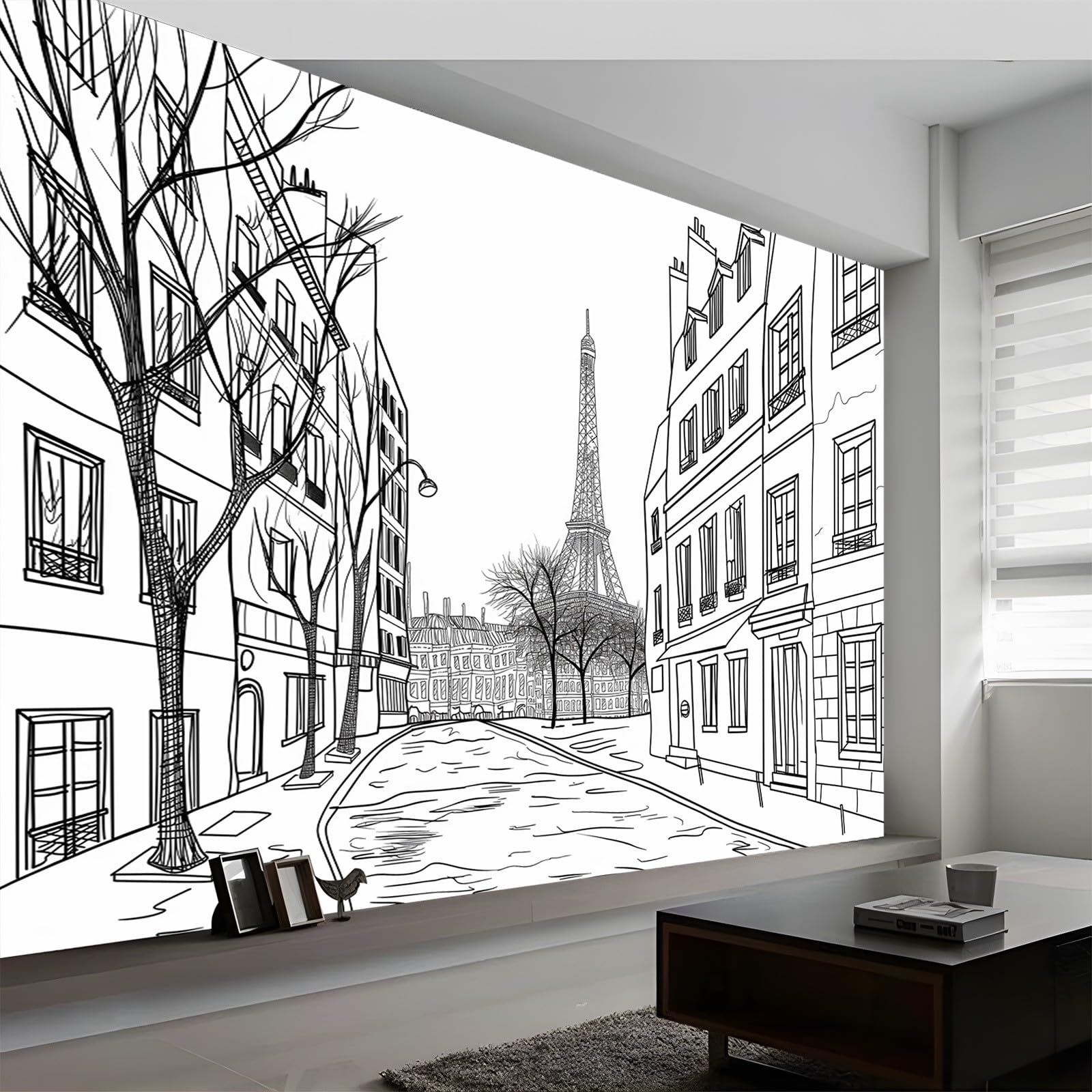 Perinsto Coperta In Pile Morbida Con Torre Eiffel – Retrò Parigi, Ultra Calda, 127x101 Cm (Bambino)