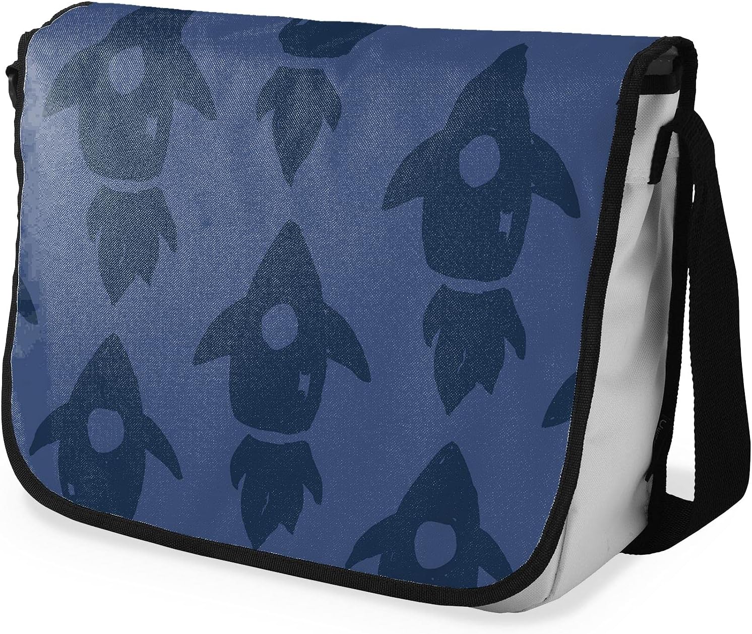 Bonamaison Digitally Printed Messenger School Bag with Black Strap for Students Cross Body Bag, Courier Bag