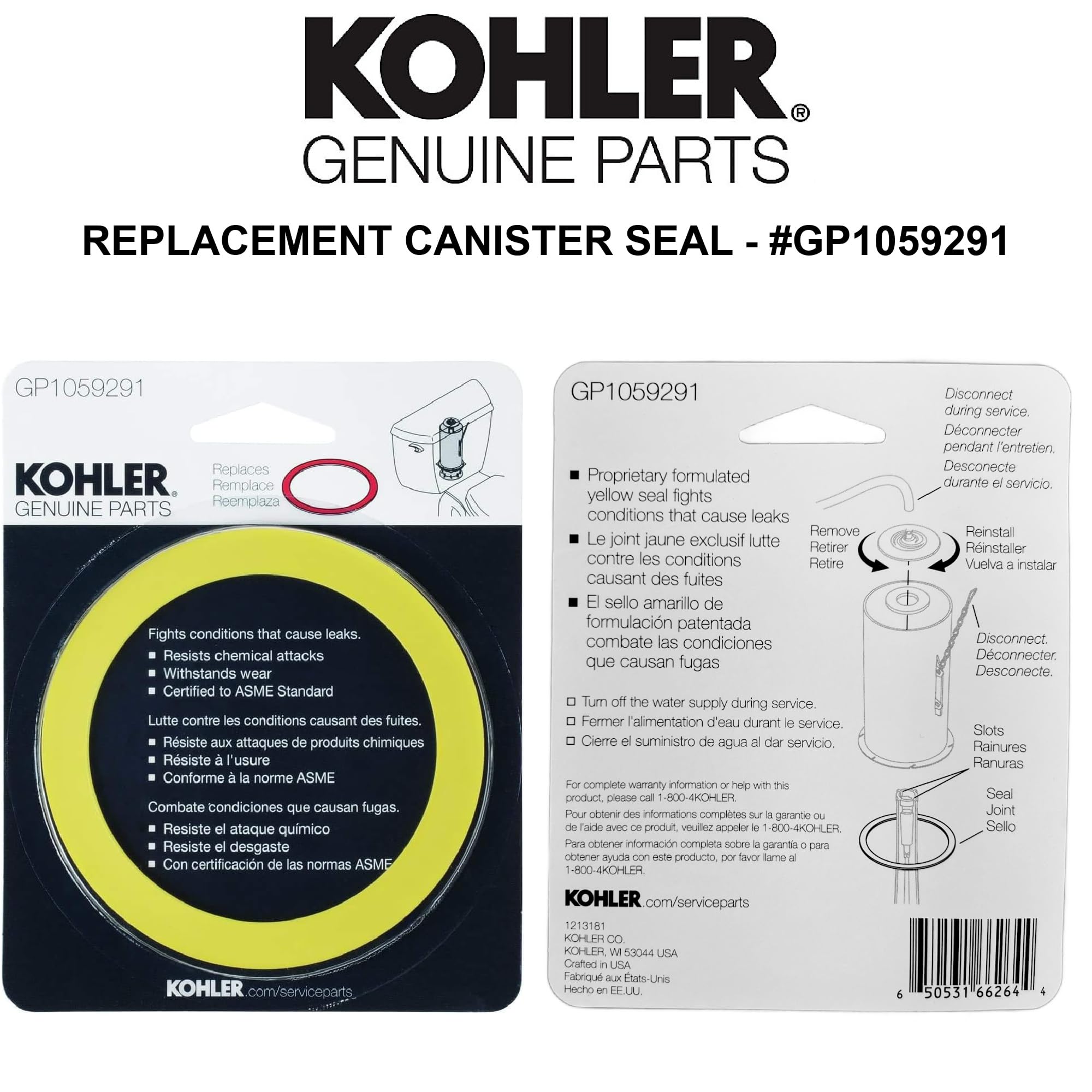 Amazon.com: Kohler Genuine Part GP1059291 Toilet Tank Canister