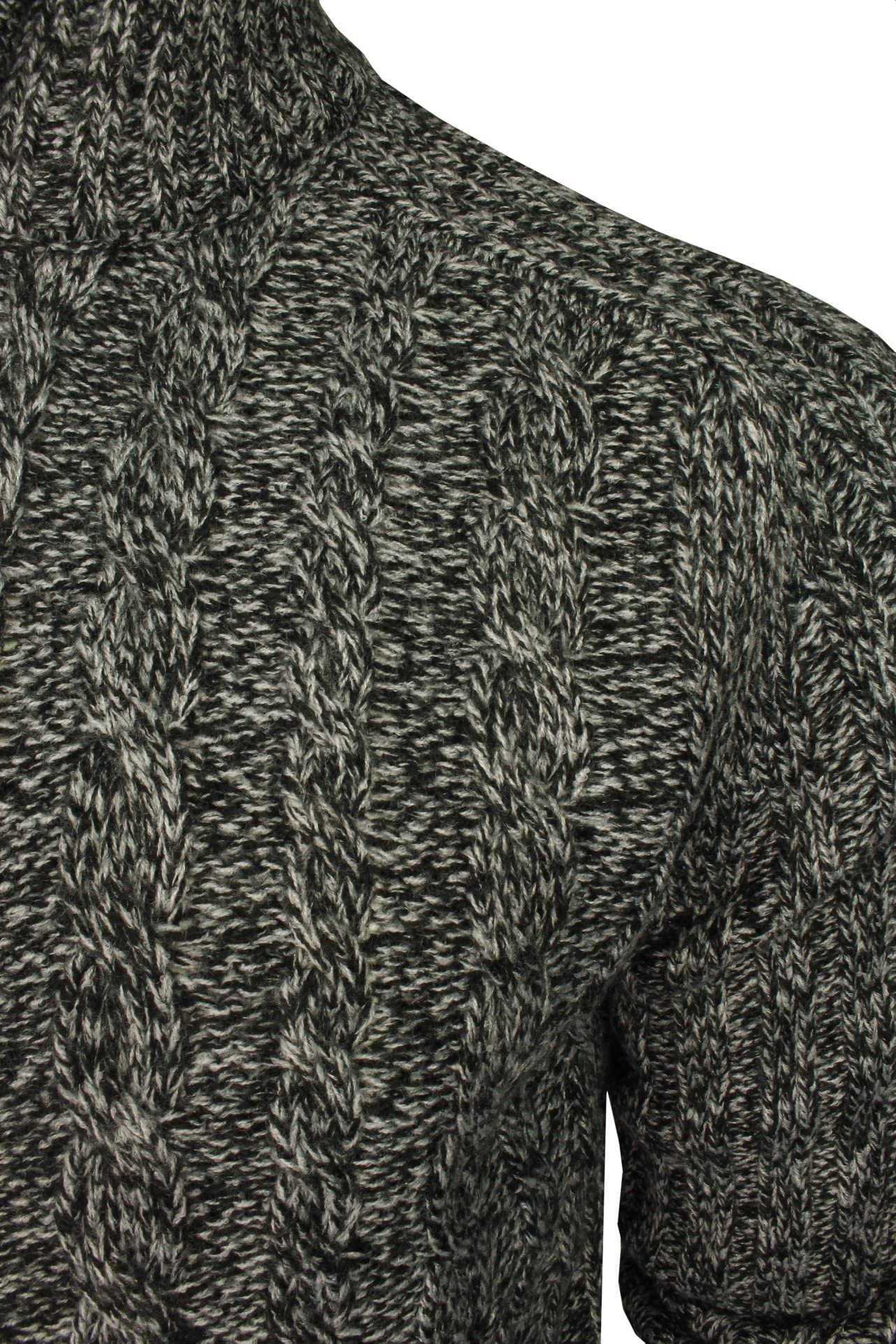 Xact Maglione a Collo Alto con Zip a Quarto, Maglia a Trecce per Uomo
