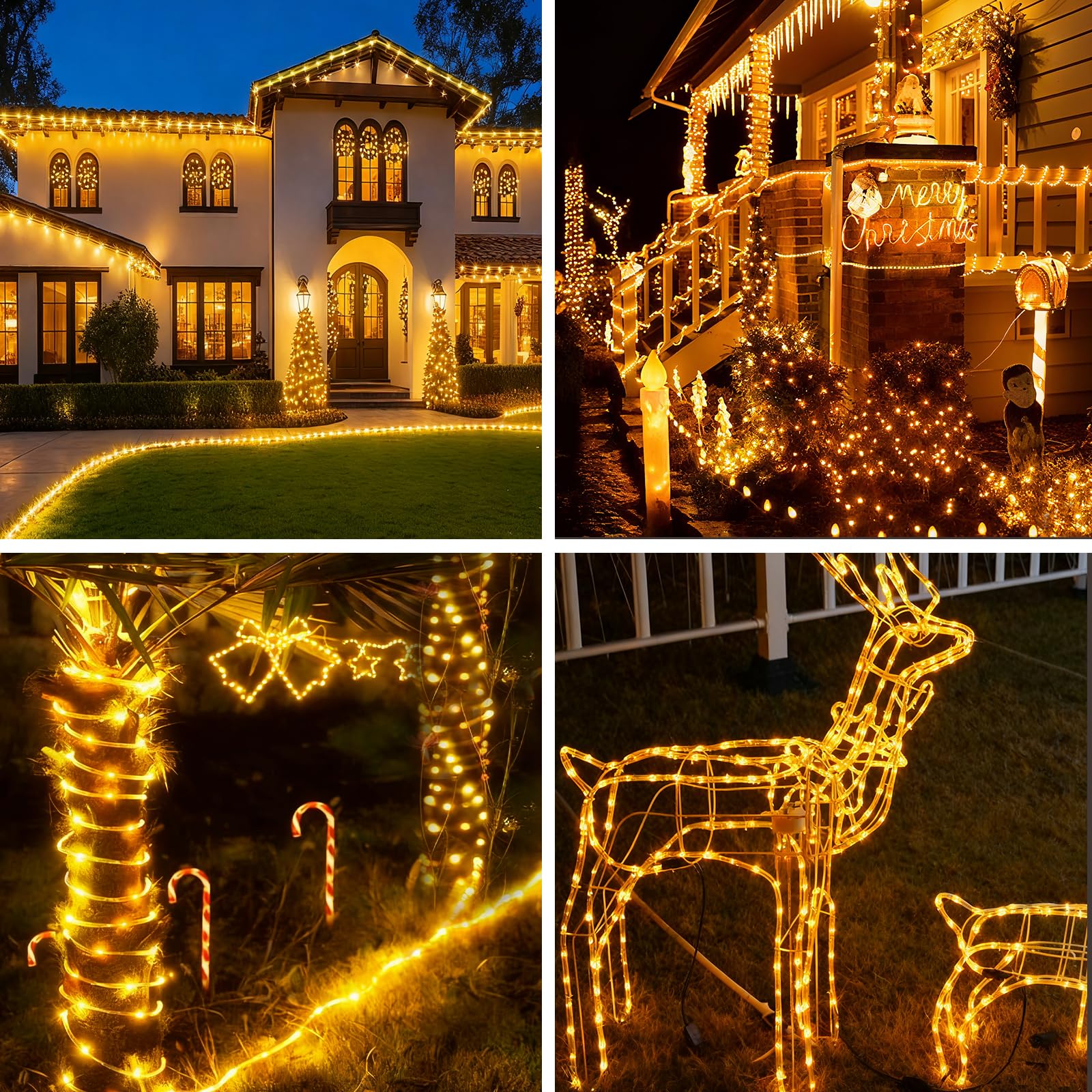 Bzavor 20M 400 LED Lichterschlauch Außen mit Stecker Fernbedienung,Lichterkette Außen 8 Modi Dimmbar IP44 Wasserfest,Lichterschlauch Für Innen Außen Weihnachten Garten Terrasse Zaun Hof Deko Ø5mm