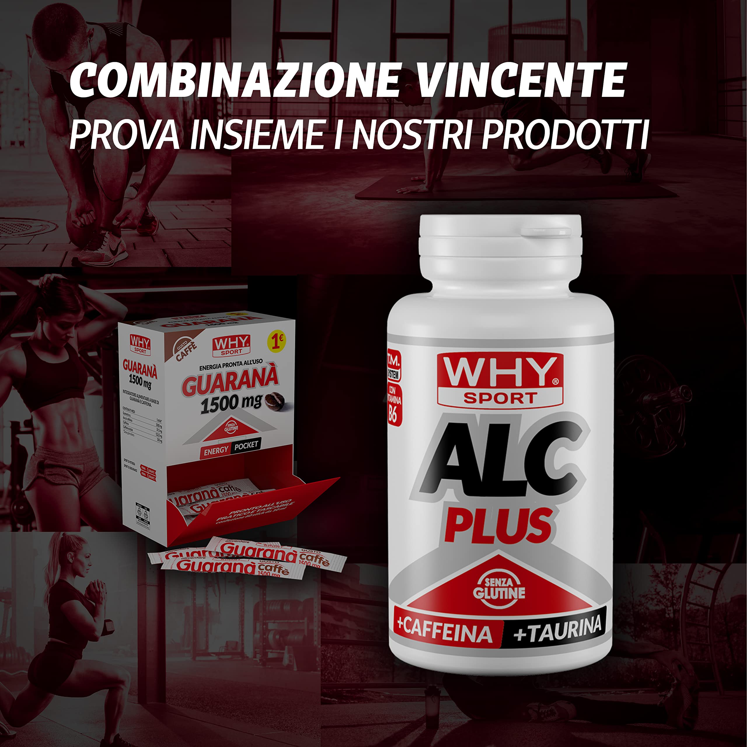 WHY SPORT GUARANÀ 1500 MG - Integratore Alimentare a Base di Guaranà e Caffeina - Gusto Caffè - 60 Sticks da 10 ml ciascuno