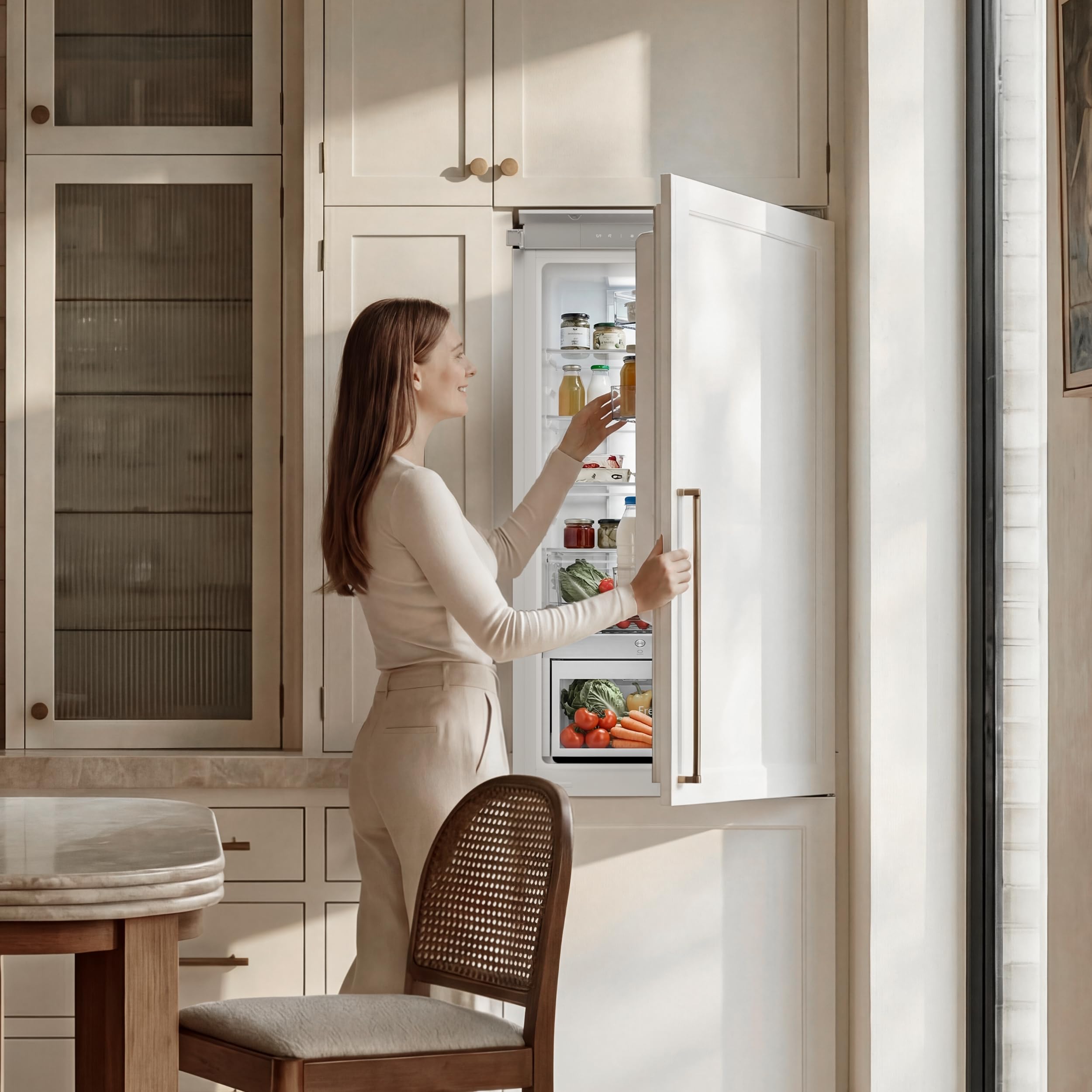 Ca'Lefort 22" Panel Ready Refrigerator with Bottom Freezer, 3-zone Temperature Control, Built-in Panel-Ready Fridge Perfect for Modern Kitchens, 9.72 cu.ft (Panel Not Included) on Fridge.com