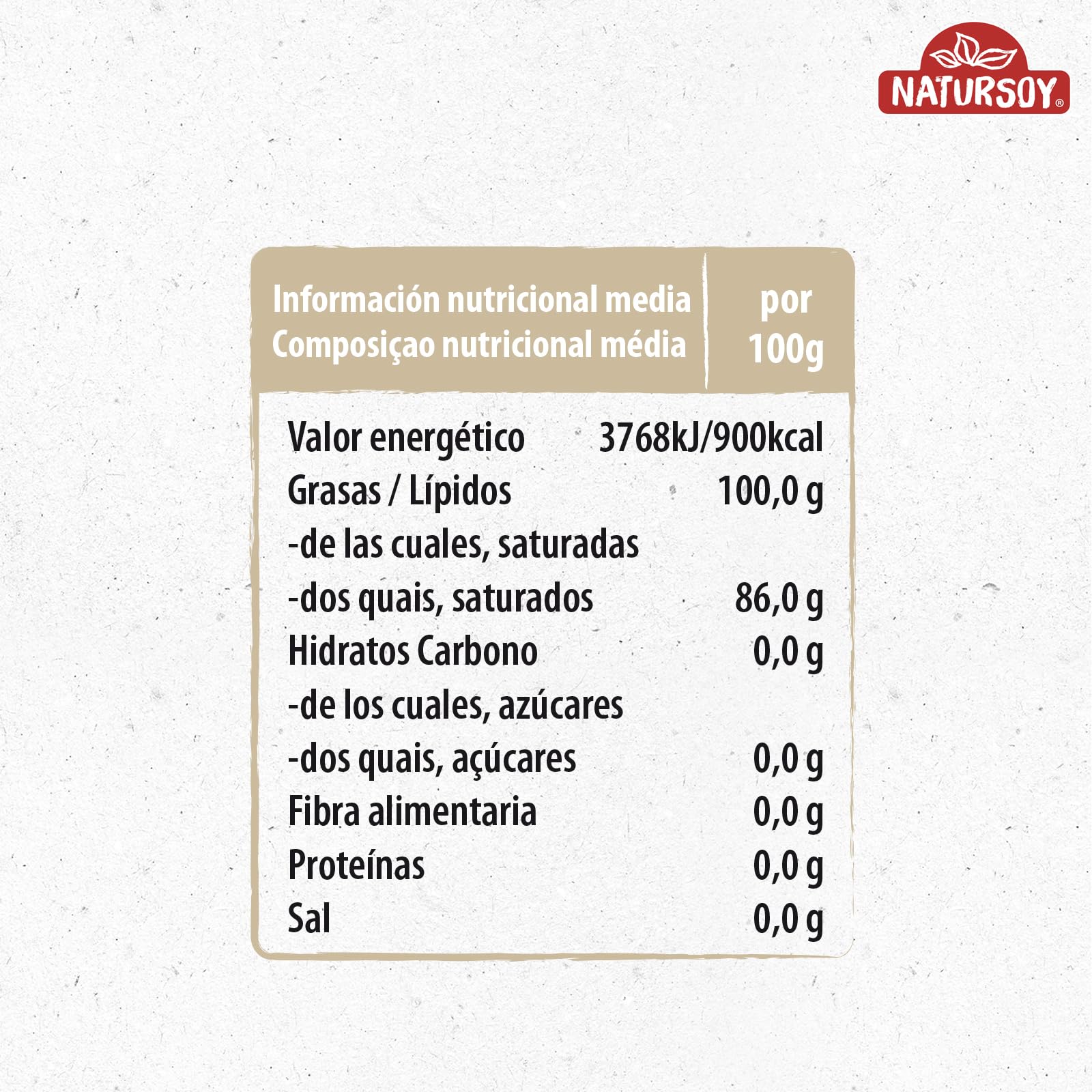 Aceite de Coco Desodorizado 400 gr