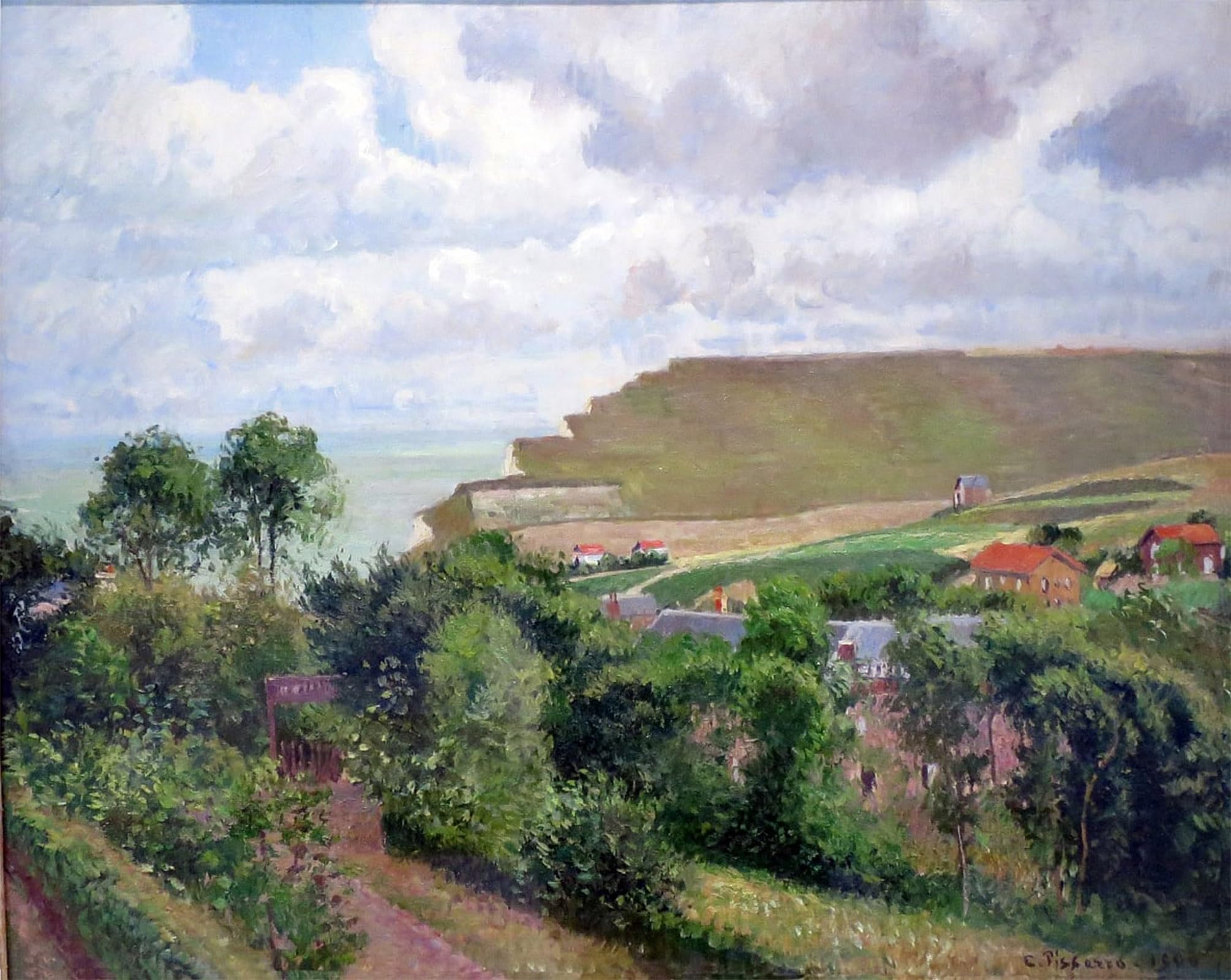 Posteriik No Frame Famous Animal Posters Vintage Picture Vue De Berneval By Camille Jacob Pissarro Modern Wall Decor For Home Decor 60X90cm
