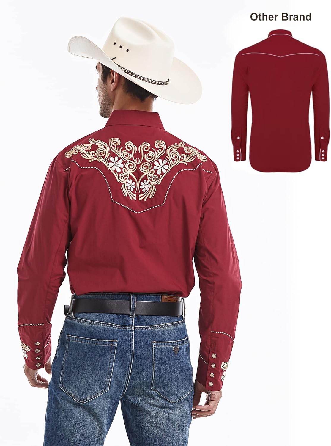 Chemise western vintagebleu moyen pour Homme | FR