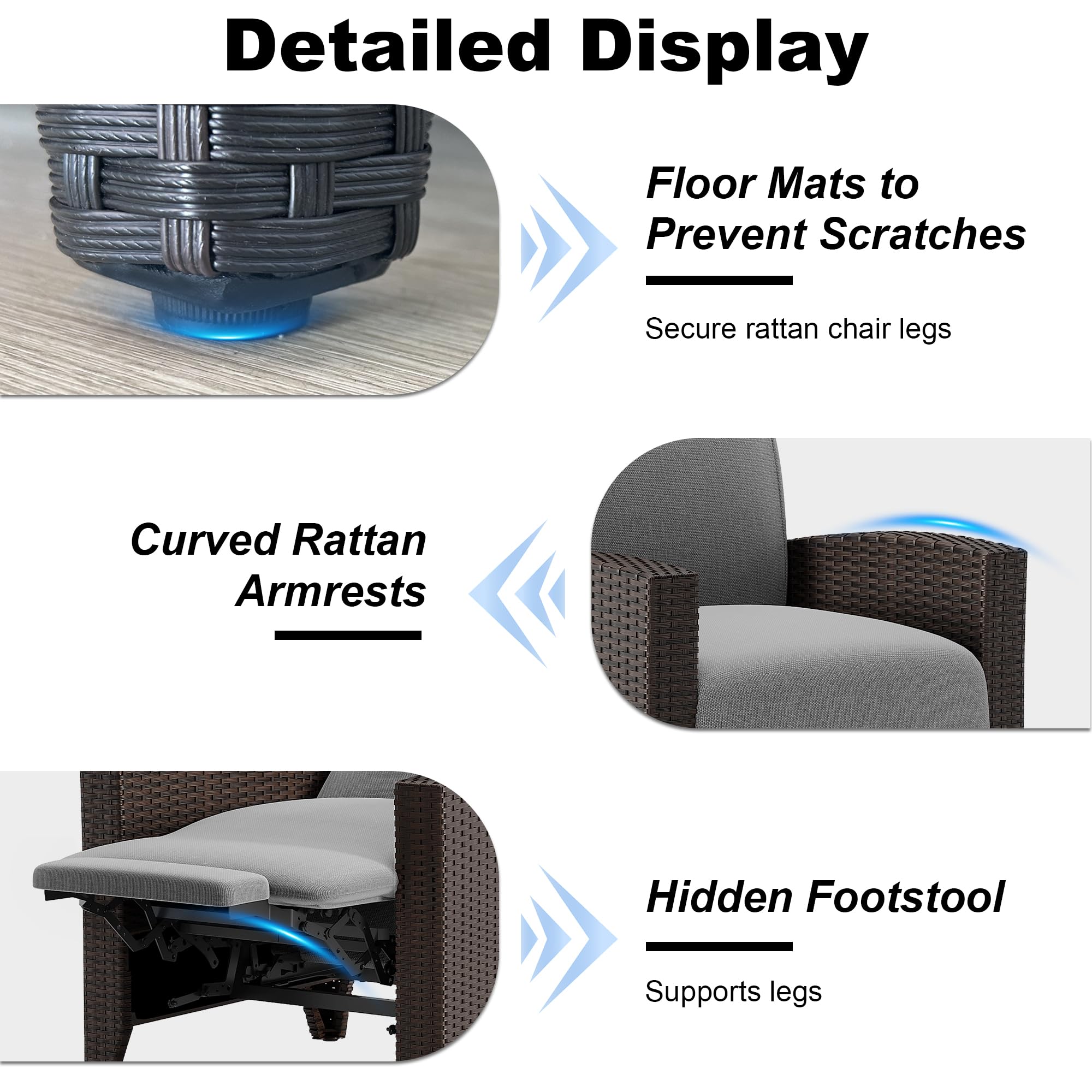Fiutazge Fauteuil Relax Avec Dossier Inclinable,Bain De Soleil En Poly
