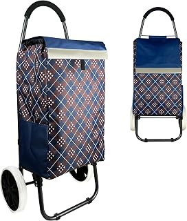 EverBest® Shopping Trolley Bag with Wheels | Grocery, Fruits, Vegetables, Laundry | 45 Litre Capacity (Blue) Price In India