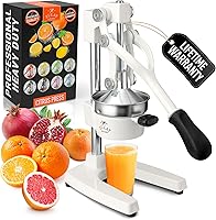 Vista 9 de Zulay Kitchen Exprimidor profesional de cítricos – Prensa manual de cítricos con acabado cromado y exprimidor de naranja – Exprimidor de limón