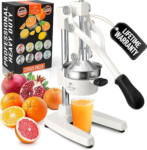 Miniatura 16 de Zulay - Exprimidor de limón y lima de metal comercial, de alta calidad, resistente, exprimidor de jugos manual