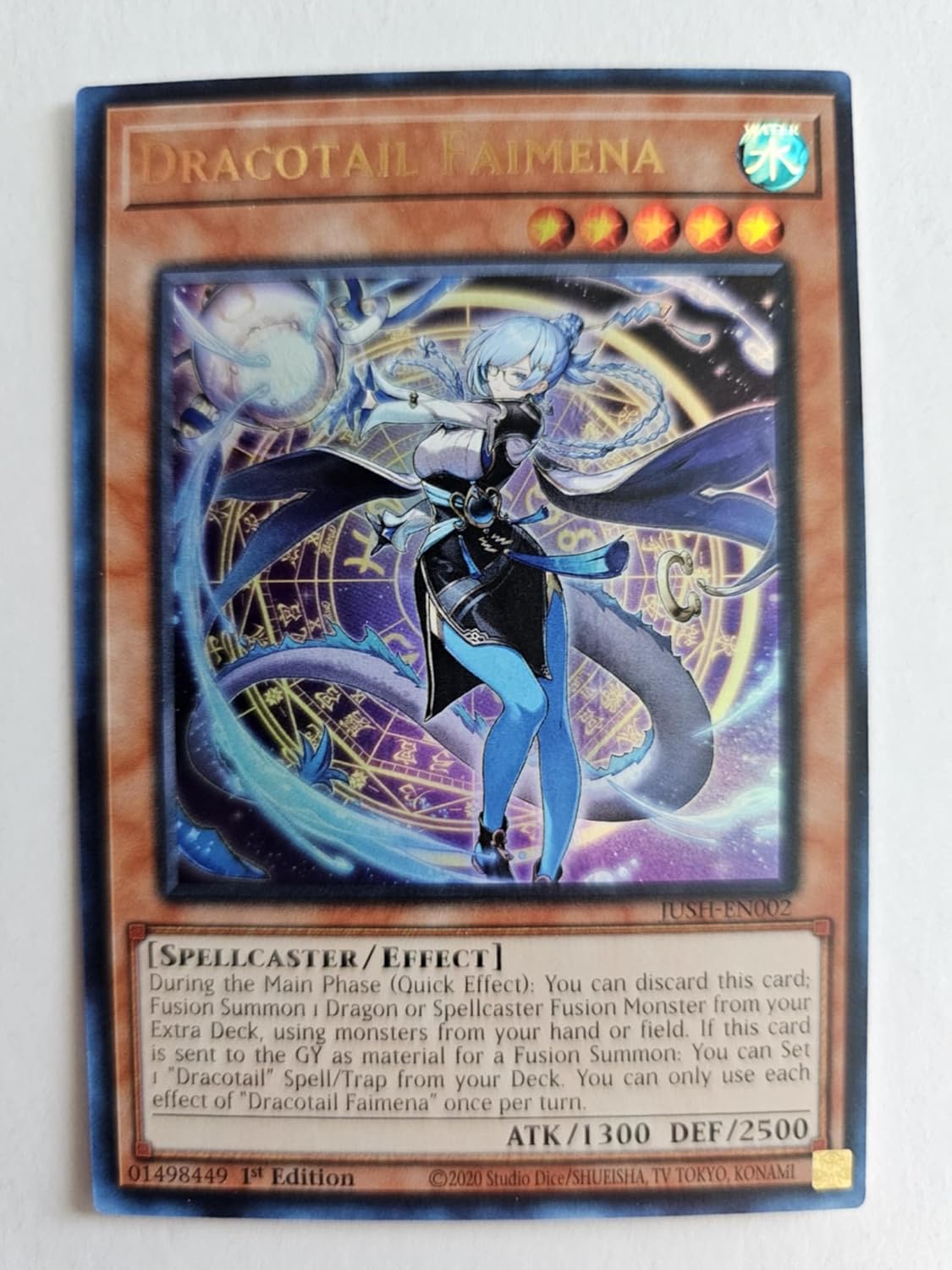 Dracotail Faimena - JUSH-EN002 - Ultra Rare - 1st Edition