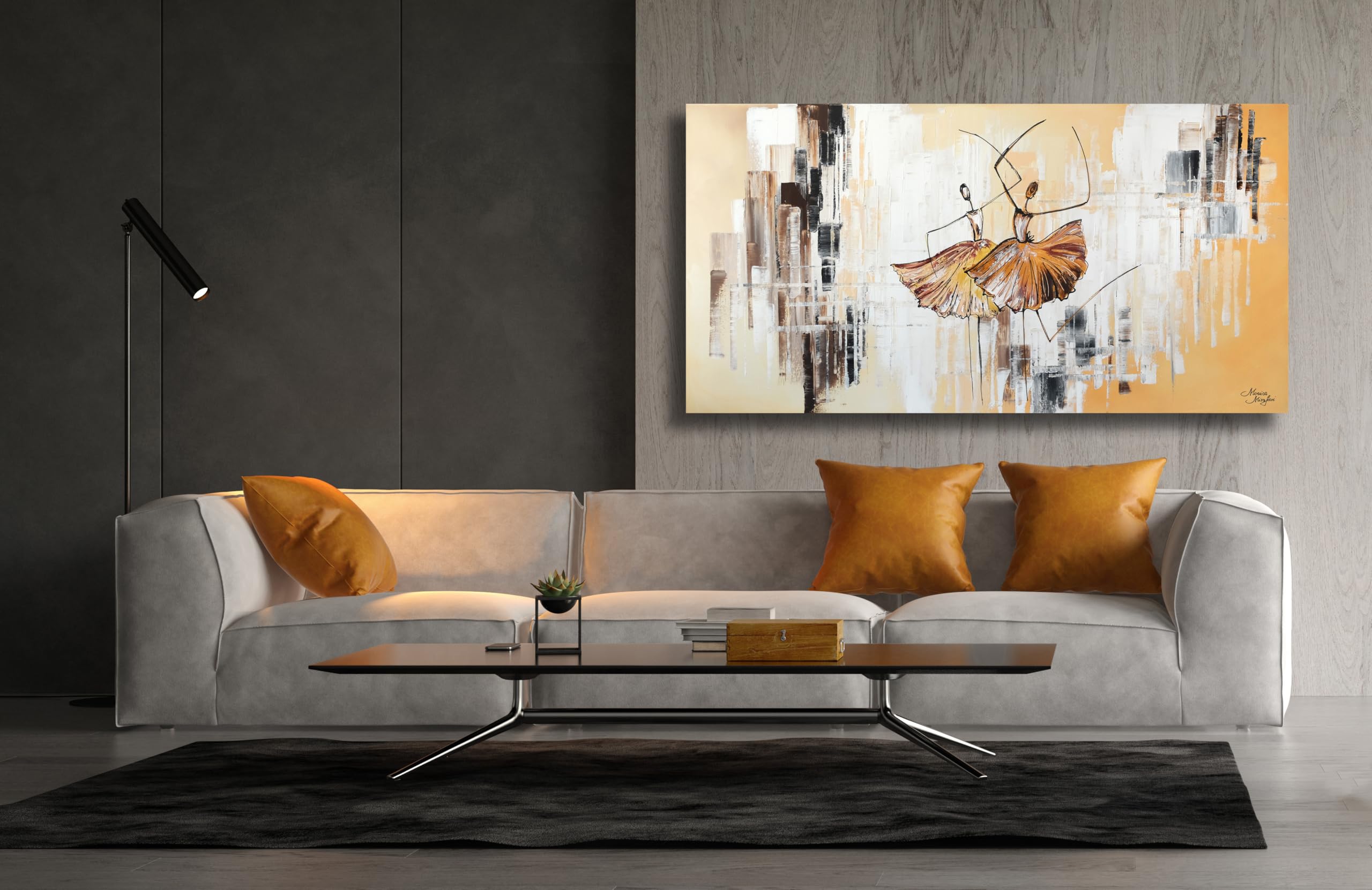 Monica Mirafiori I 120x60 cm I Tableau Peint à la Main I Modèles Tableau I Peintre Moderne I Tableaux Peintures I Toile sur Cadre en Bois