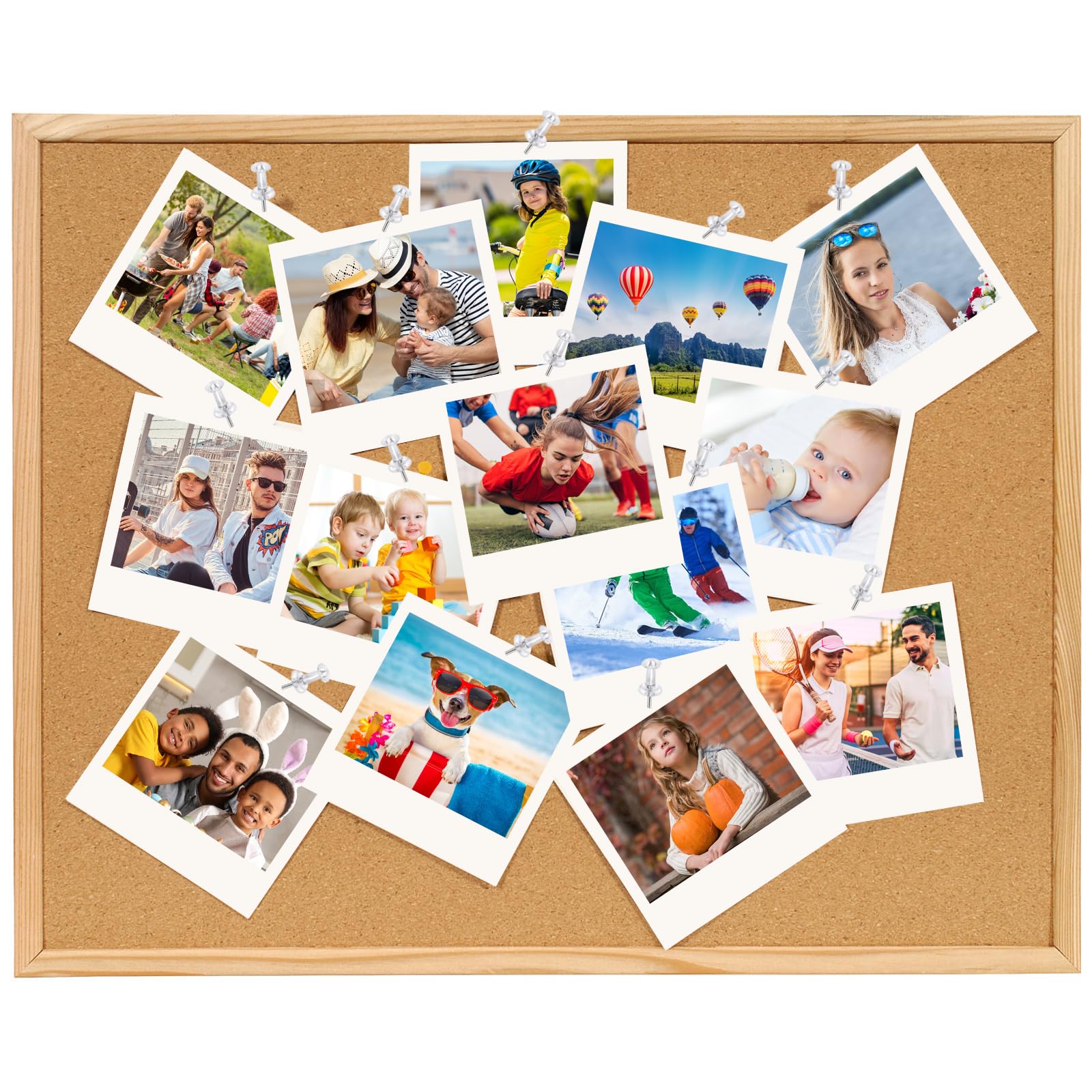 200 Pcs Push Pins Tacks Thumb Tacks for Wall Clear Plastic Head Steel Point Decorative Push Pins Standard — view 6