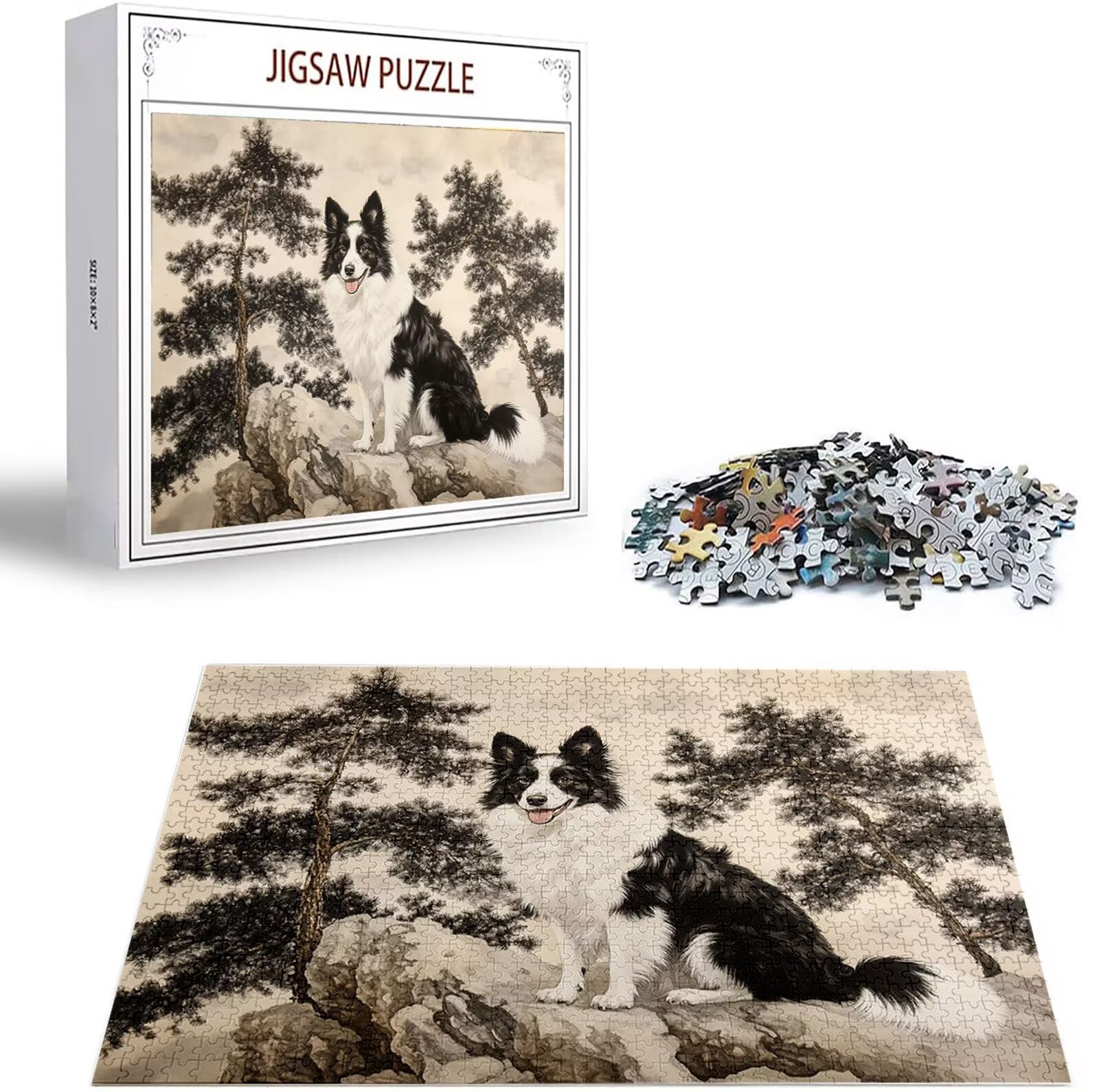 Puzzle 4000 Pezzi per Adulti, Puzzle Cane in Legno per Adulti, Puzzles Animale Impegnativi, Giochi Educativo per Famiglie, Rompecapo con Scatola per Decorazioni Casa, Donna Regalo di Natale B-8719