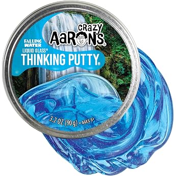 Crazy Aarons Transparent Thinking Putty - 4" Drop Water Liquid Glass See Through Putty Can - 90 Gram, Never Dry Out - Made in USA
